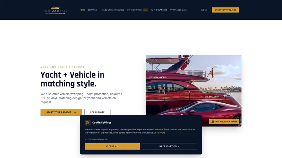 Webdesign – Ocean Skin Group | Yacht & Folierung | PdC Solutions